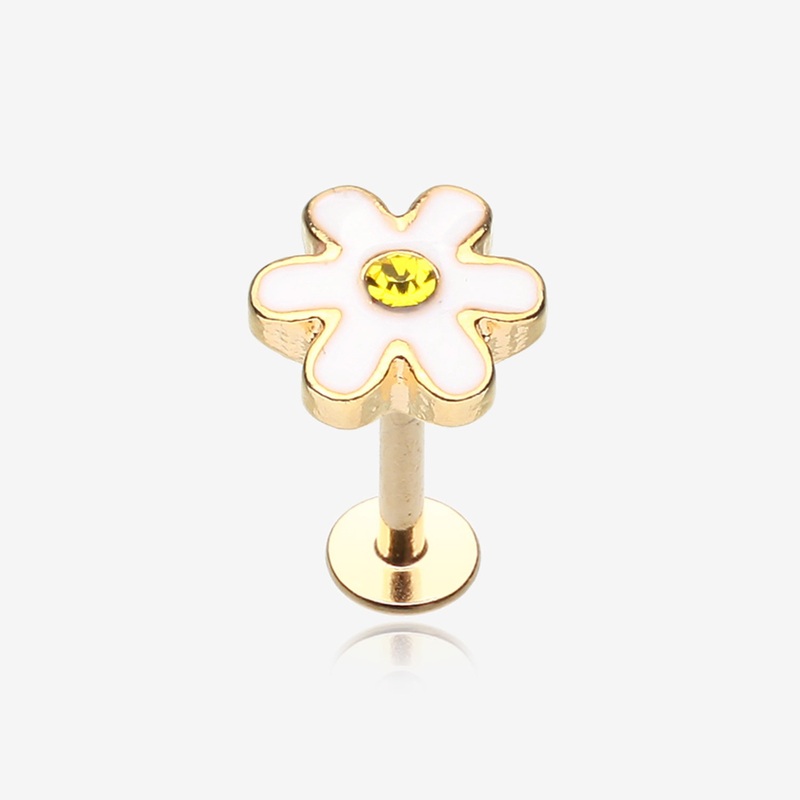 Golden Adorable Daisy Steel Labret