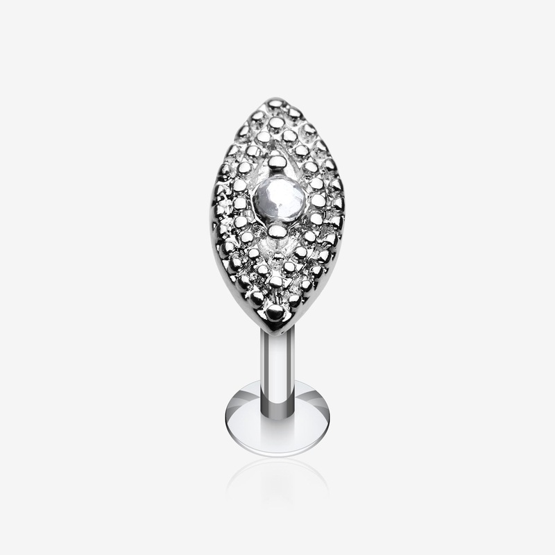 Marquise Sparkle Steel Labret