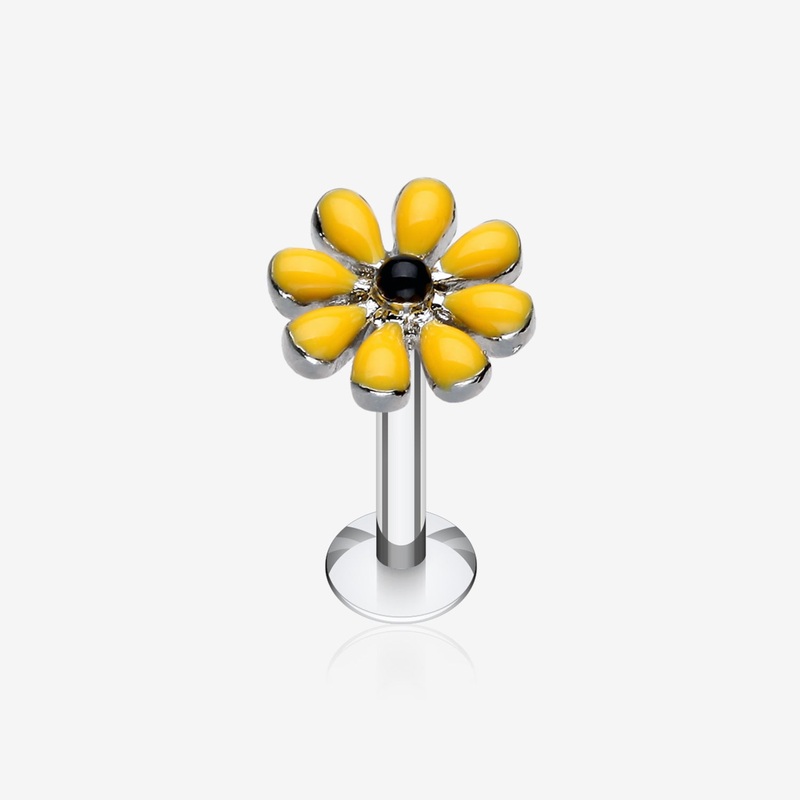 Spring Blossom Flower Top Steel Labret