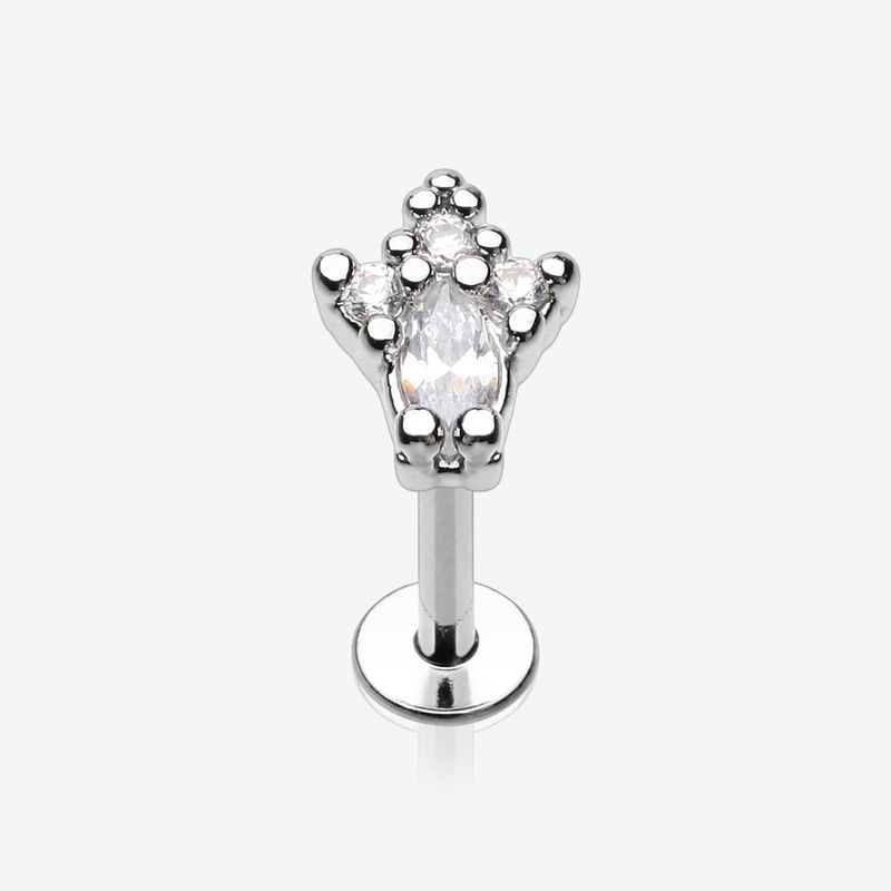 Victorian Sparkle Top Steel Labret