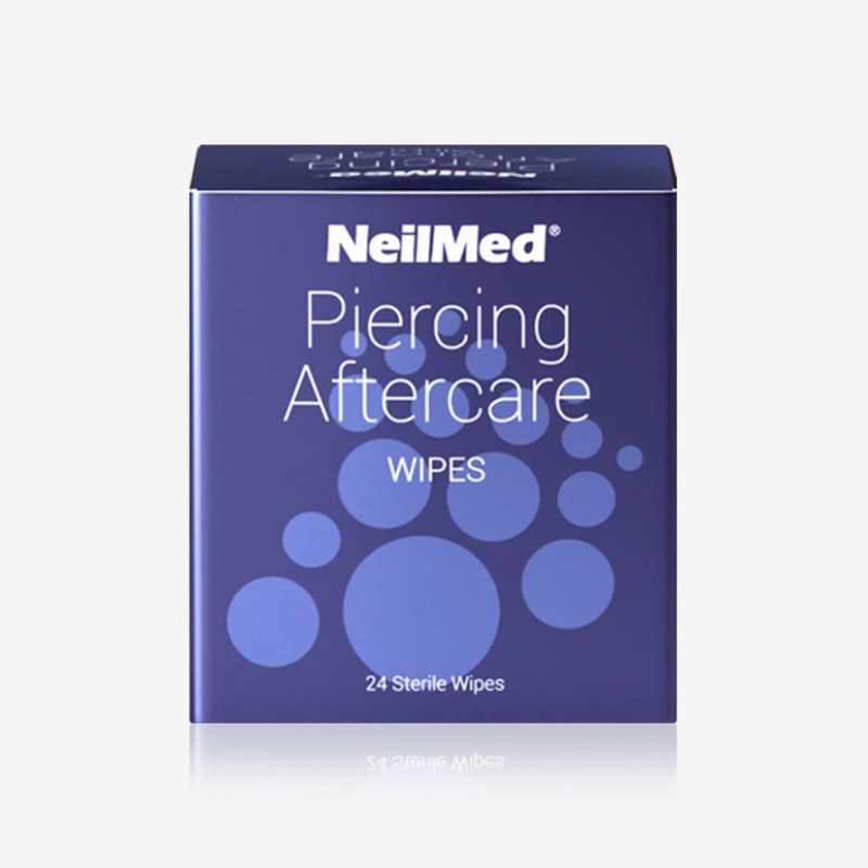 NeilMed Piercing Aftercare Saline Wipes (Pack of 24) Size