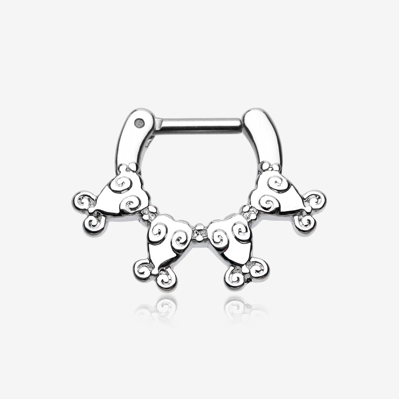 Tribal Ingara Septum Clicker 16 GA (1.2mm), 1/4″ (6mm)