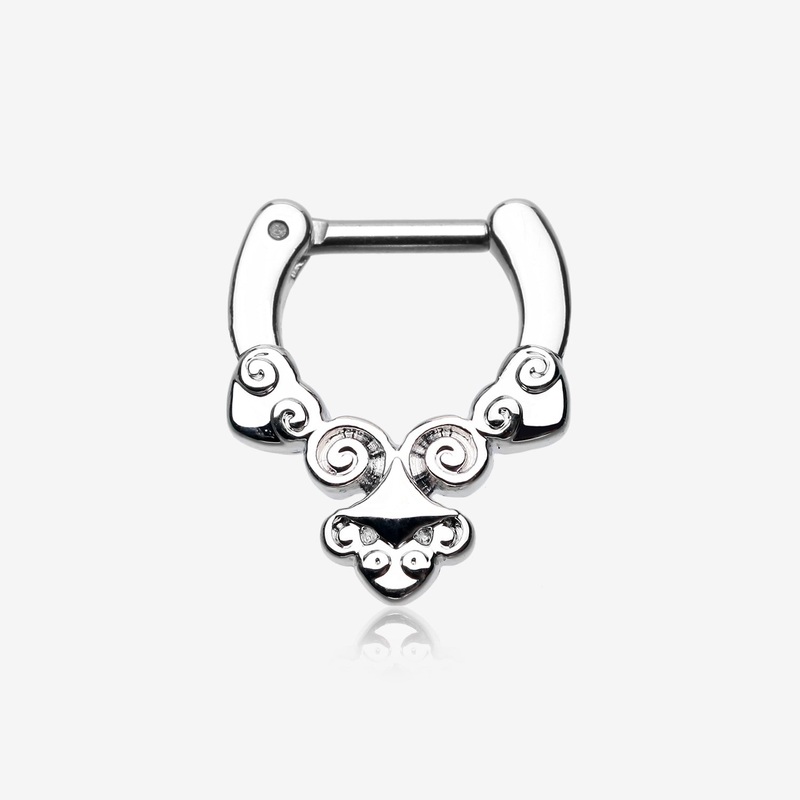 Tribal Laran Septum Clicker 16 GA (1.2mm), 1/4″ (6mm)