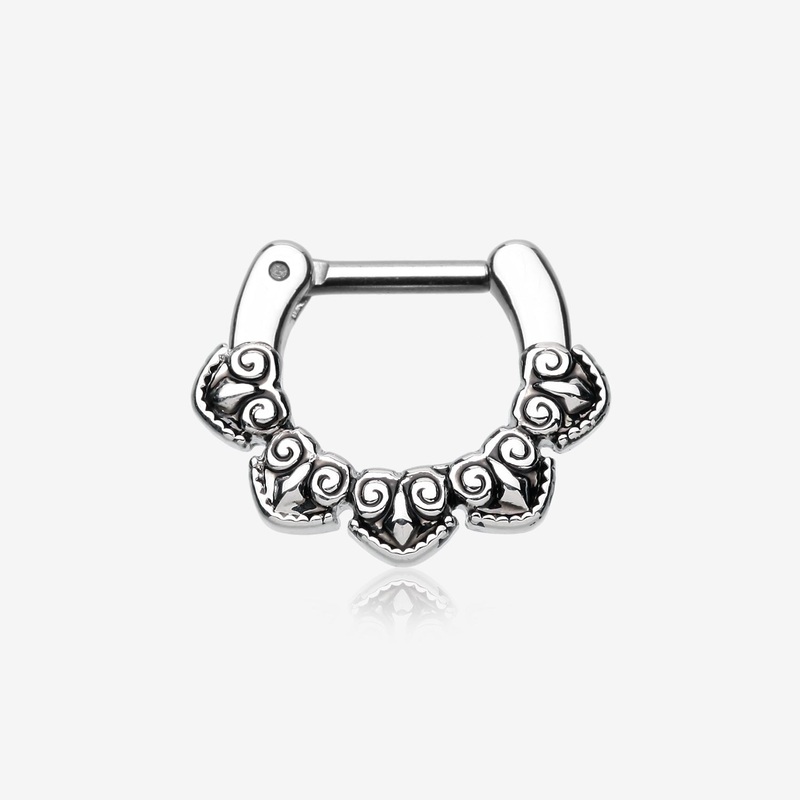 Tribal Penta Septum Clicker 16 GA (1.2mm), 1/4″ (6mm)
