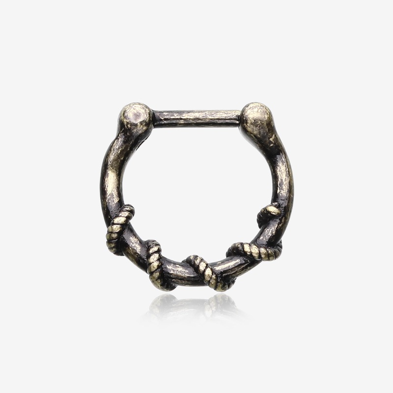 Vintage Rustica Lasca Septum Clicker Ring