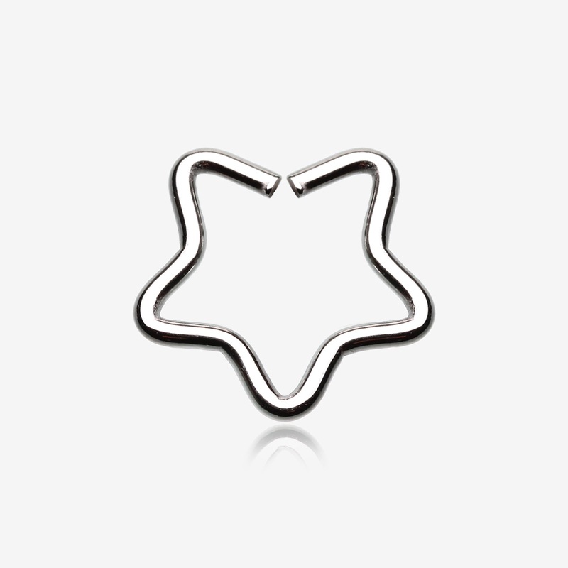 Star Hoop Cartilage Tragus Earring