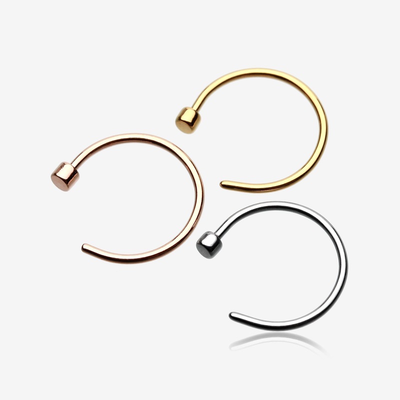 3 Pcs of Basic Steel Nose Hoop Package 22 GA (0.6mm), 5/16″ (8mm)