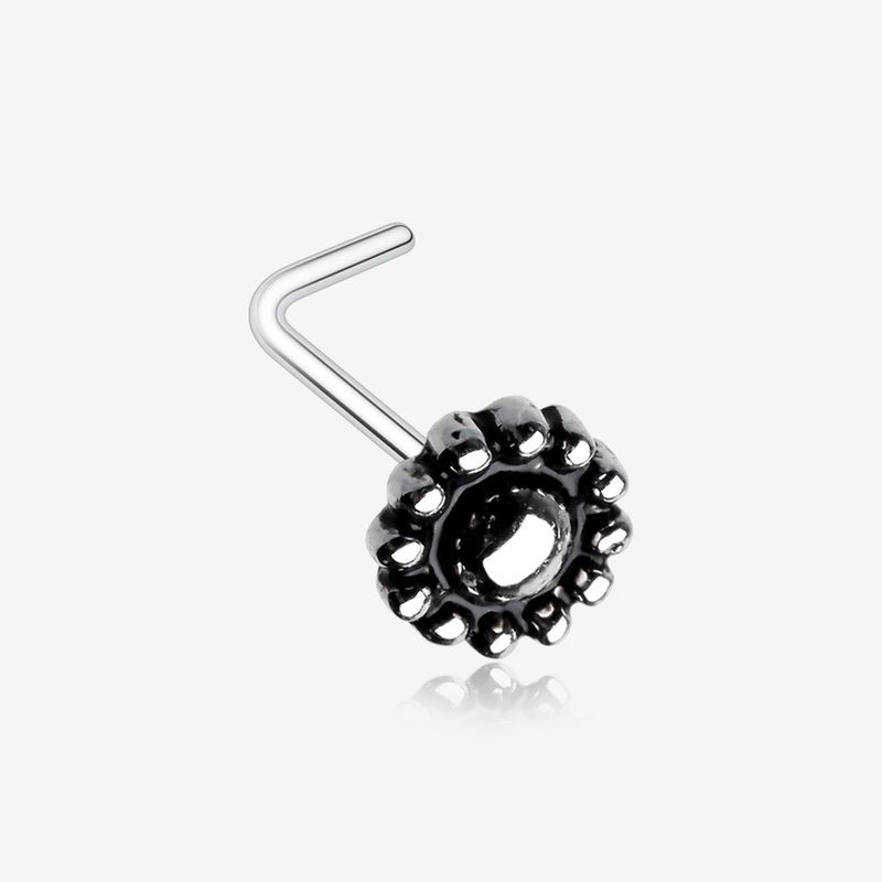 Aira Ornate Filigree Icon L-Shaped Nose Ring