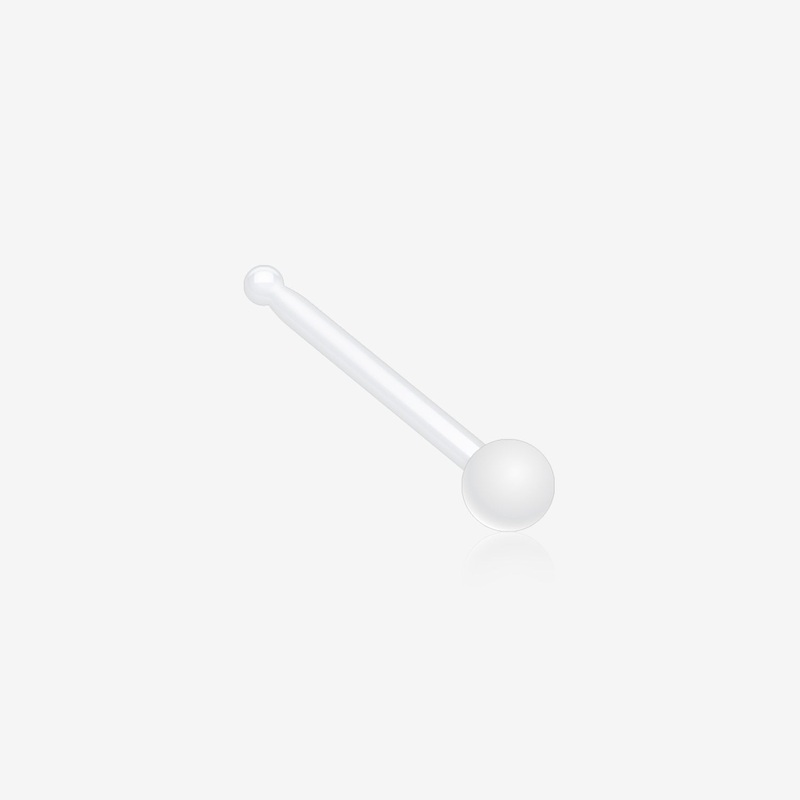 Ball Top Clear UV Acrylic Nose Stud Retainer