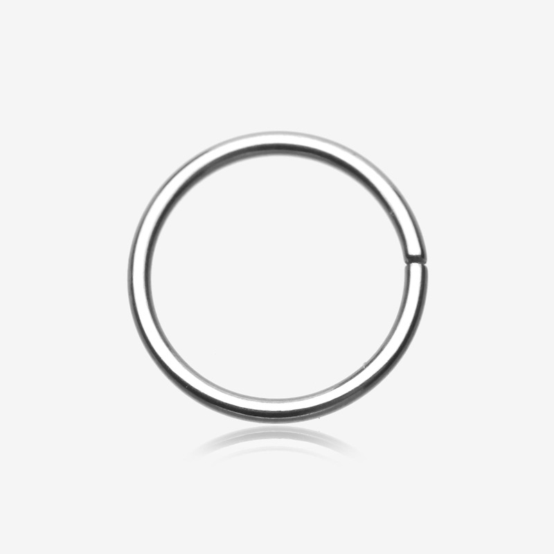 Basic Steel Bendable Hoop Ring 20 GA (0.8mm), 1/4″ (6mm)