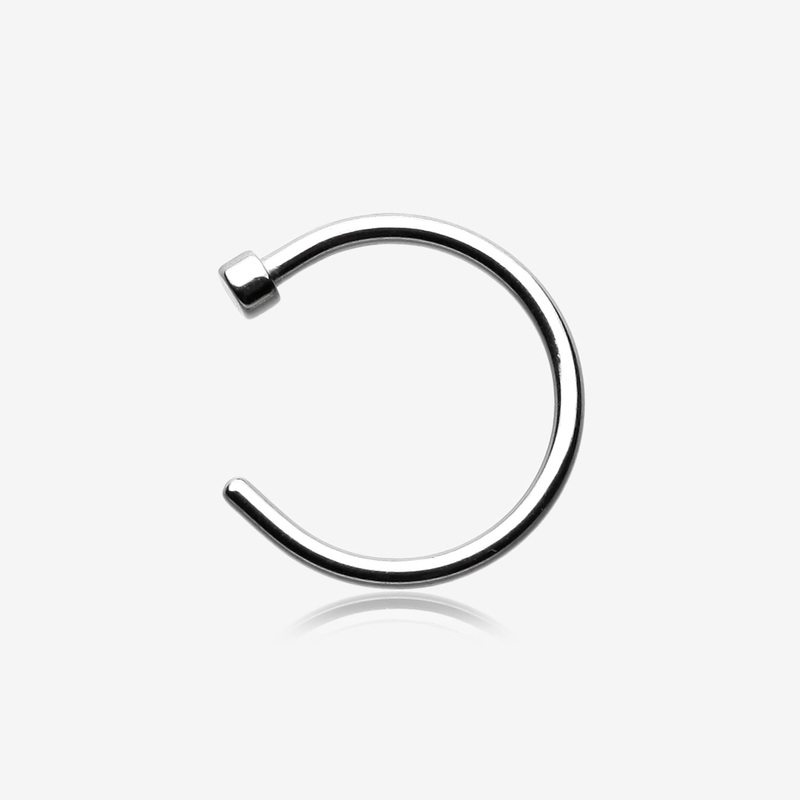 Basic Steel Nose Hoop Ring 22 GA (0.6mm), 5/16″ (8mm)