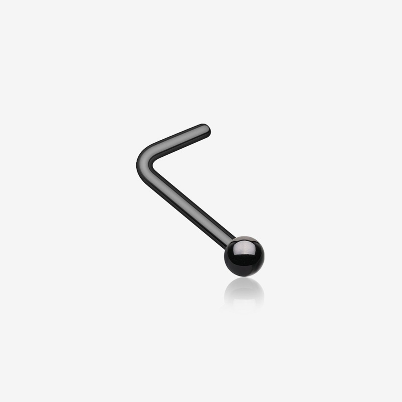 Colorline Ball Top Basic L-Shaped Nose Ring