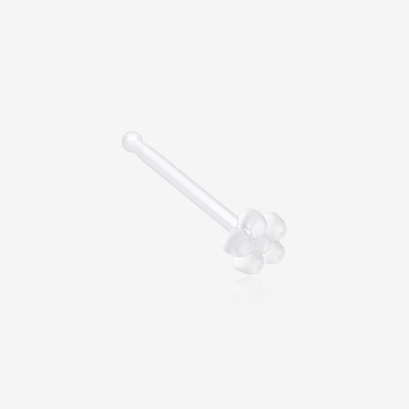 Flower Top Clear UV Acrylic Nose Stud Retainer