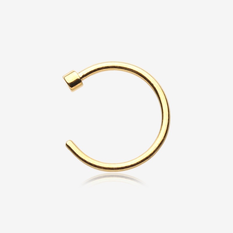 Golden Basic Nose Hoop Ring 22 GA (0.6mm), 5/16″ (8mm)