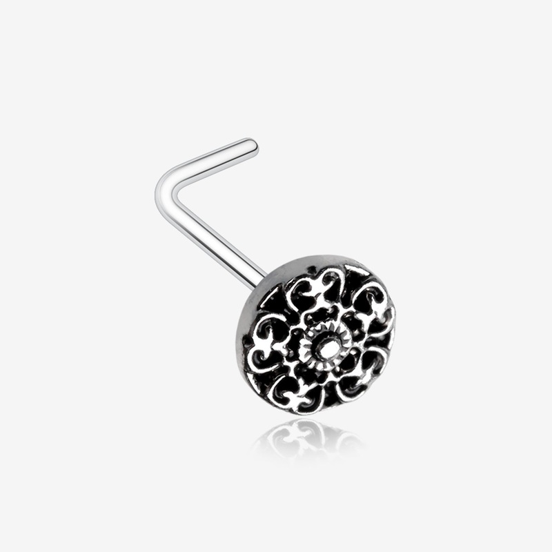 Kali Ornate Filigree Icon L-Shaped Nose Ring