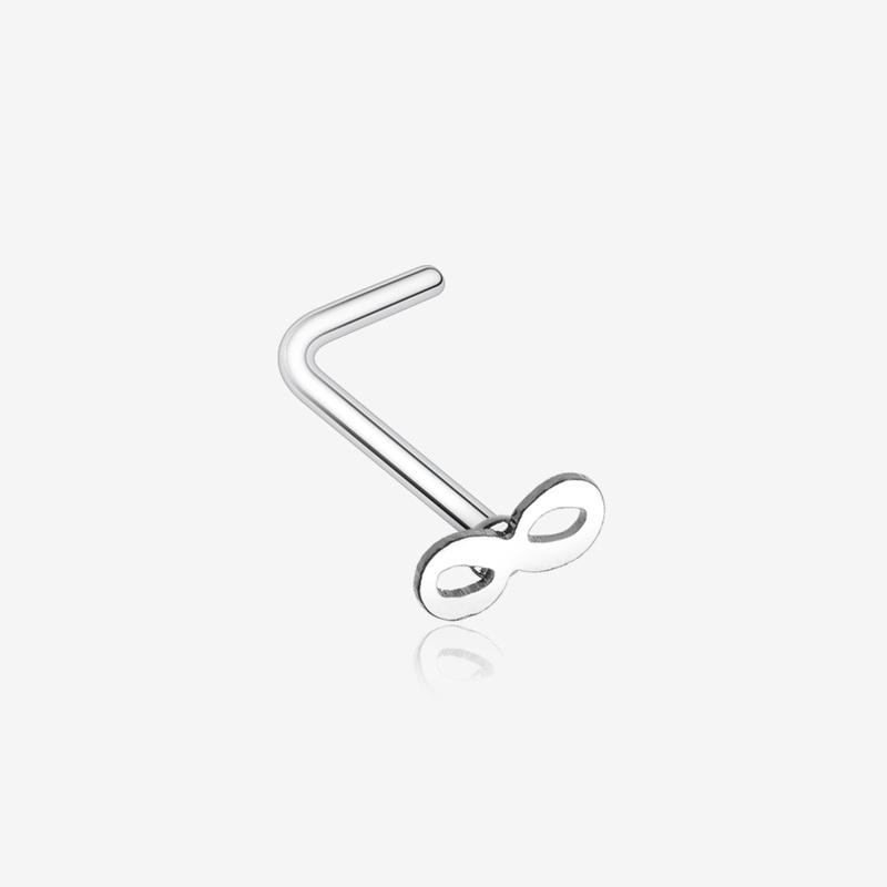 Classic Infinity Loop L-Shaped Nose Ring