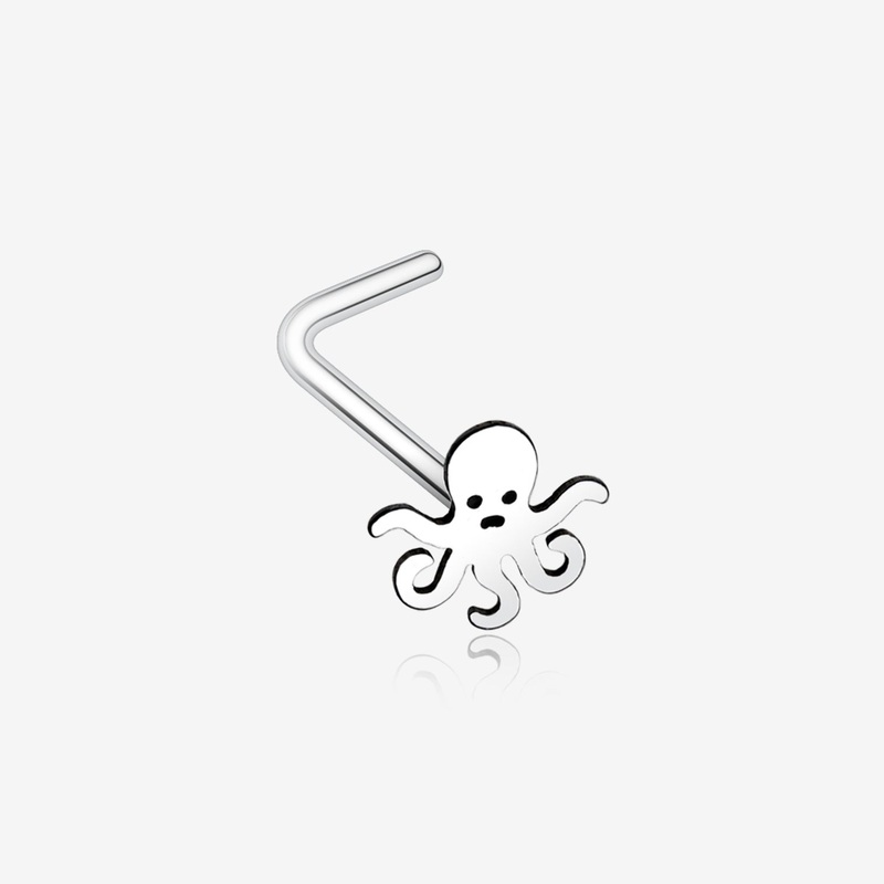 Evil Octopus L-Shaped Nose Ring