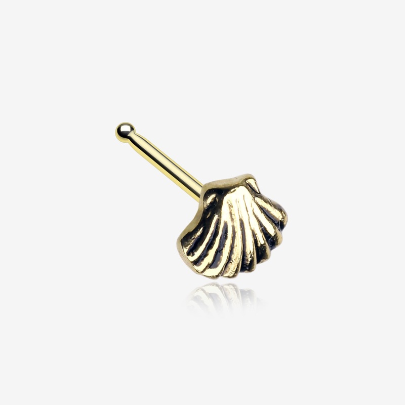 Golden Ariel’s Shell Icon Nose Stud Ring