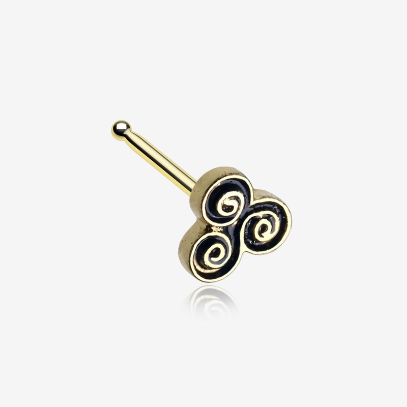 Golden Trilogy Filigree Icon Nose Stud Ring