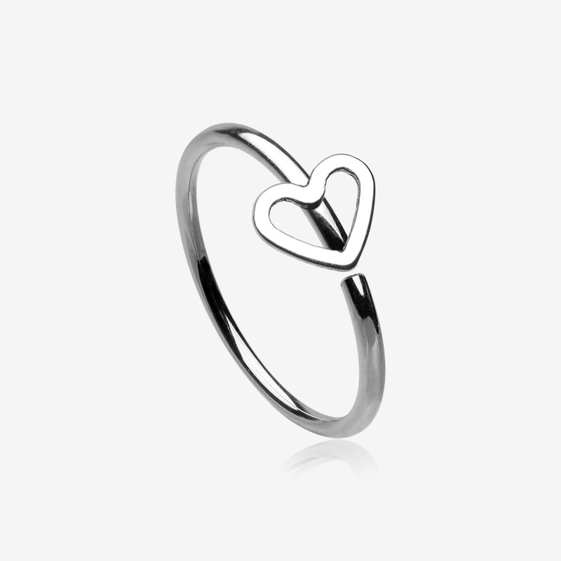 Heart Loop Bendable Hoop Ring 20 GA (0.8mm), 5/16″ (8mm)