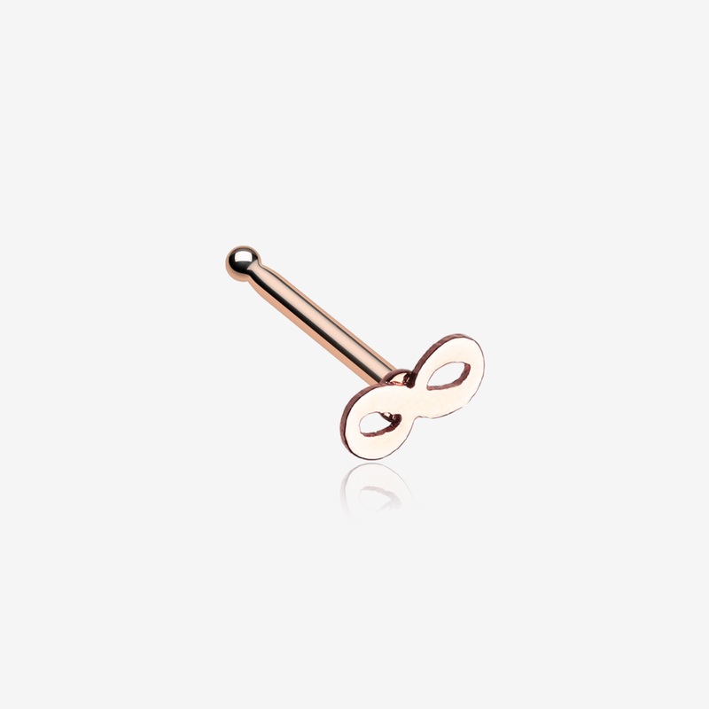 Rose Gold Infinity Loop Nose Stud Ring