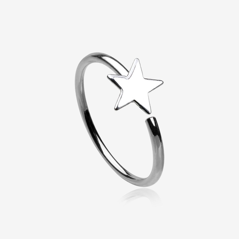 Star Bendable Hoop Ring 20 GA (0.8mm), 5/16″ (8mm)