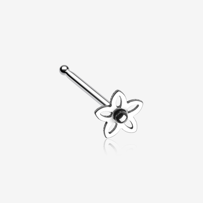 Sweet Violet Flower Nose Stud Ring