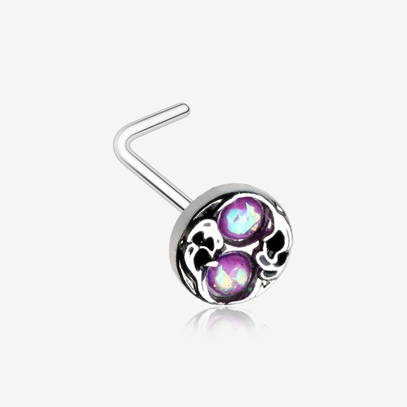 Tao Filigree Opal Sparkle L-Shaped Nose Ring