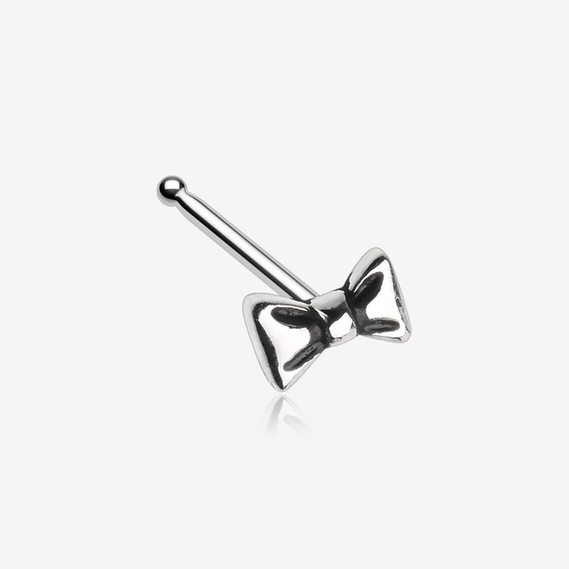 Adorable Dainty Bow-Tie Nose Stud Ring