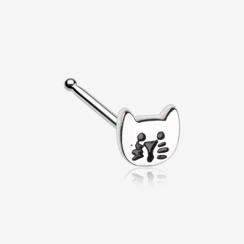 Adorable Kitty Cat Nose Stud Ring
