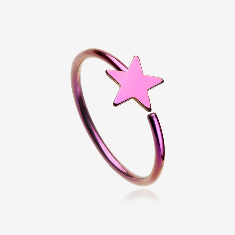 Colorline Star Bendable Hoop Ring 20 GA (0.8mm), 5/16″ (8mm)
