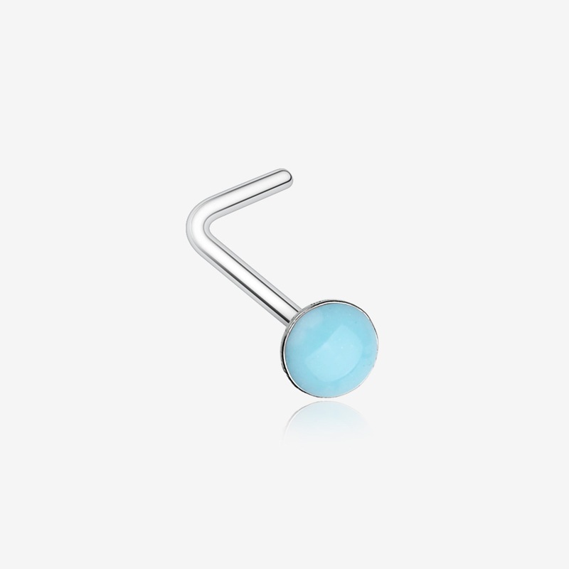 Glow in the Dark Circle L-Shaped Nose Ring