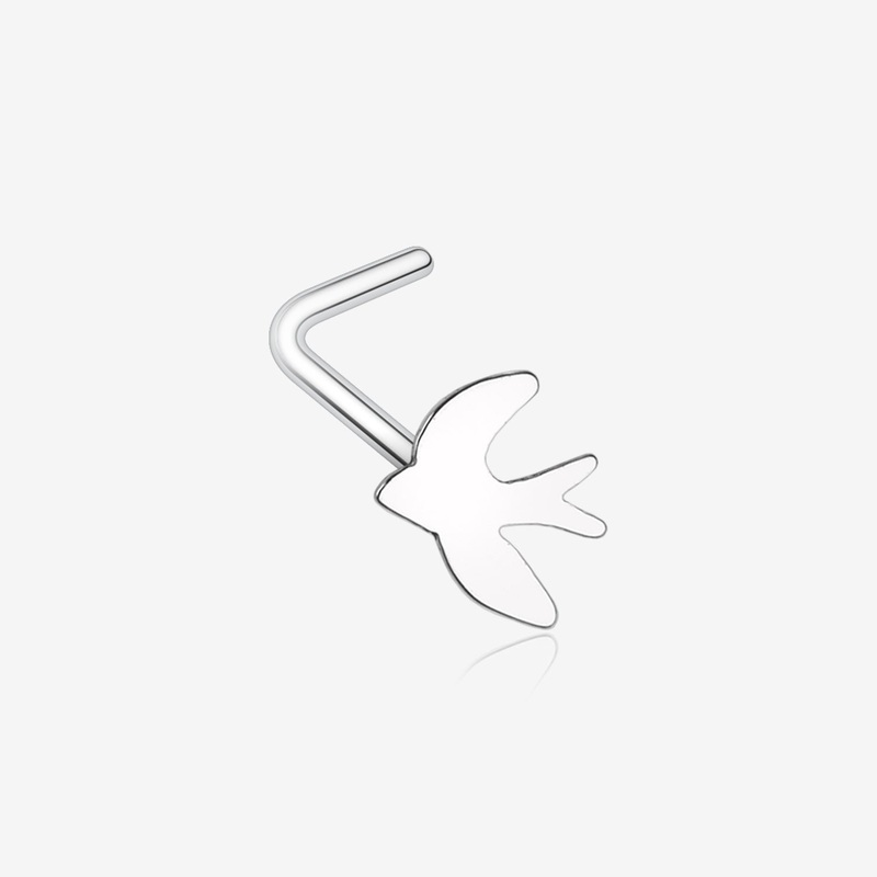 Soaring Swallow L-Shaped Nose Ring