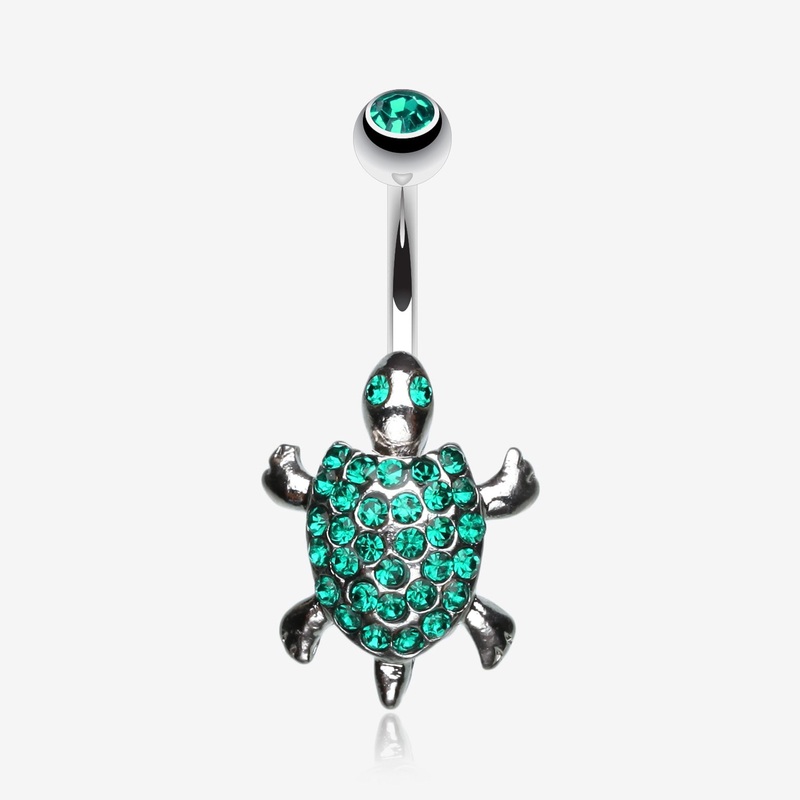 Adorable Turtle Dance Belly Ring
