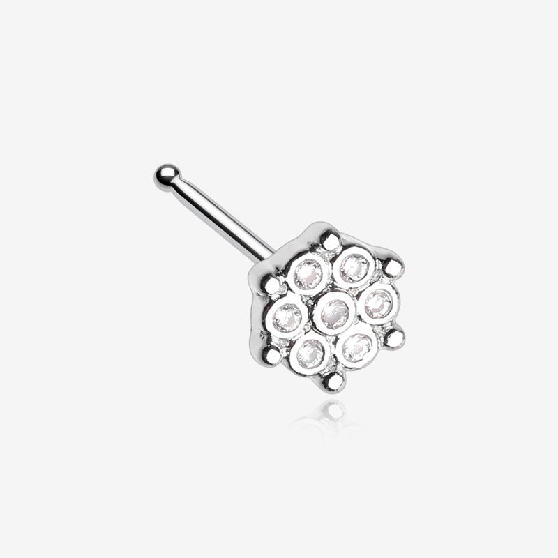 Snowflake Extravagant Sparkle Nose Stud Ring