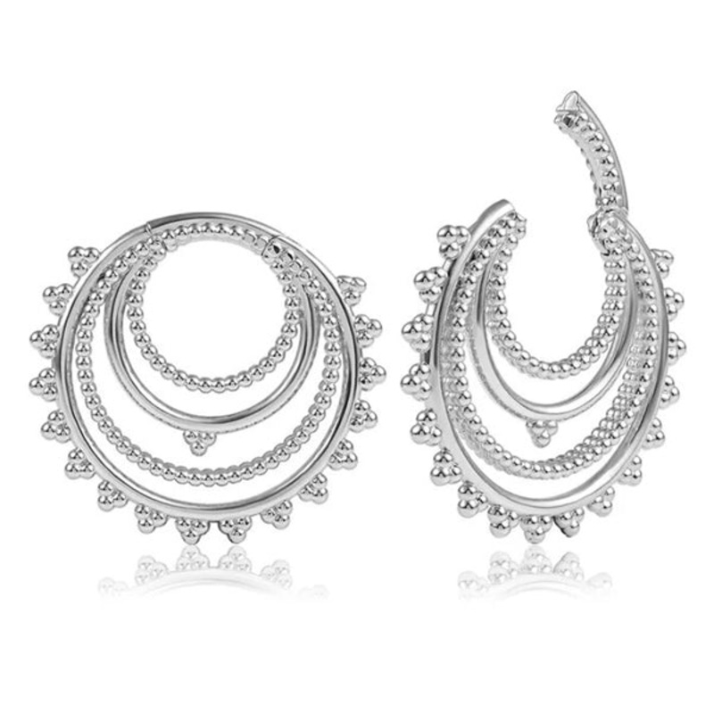 Beaded Stainless Multi-Hoops 4 gauge (5mm) Stainless Steel Pair