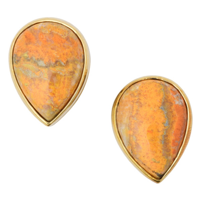 Bumblebee Jasper Yellow Brass Weights 11/16 inch (18mm) Bumblebee Jasper