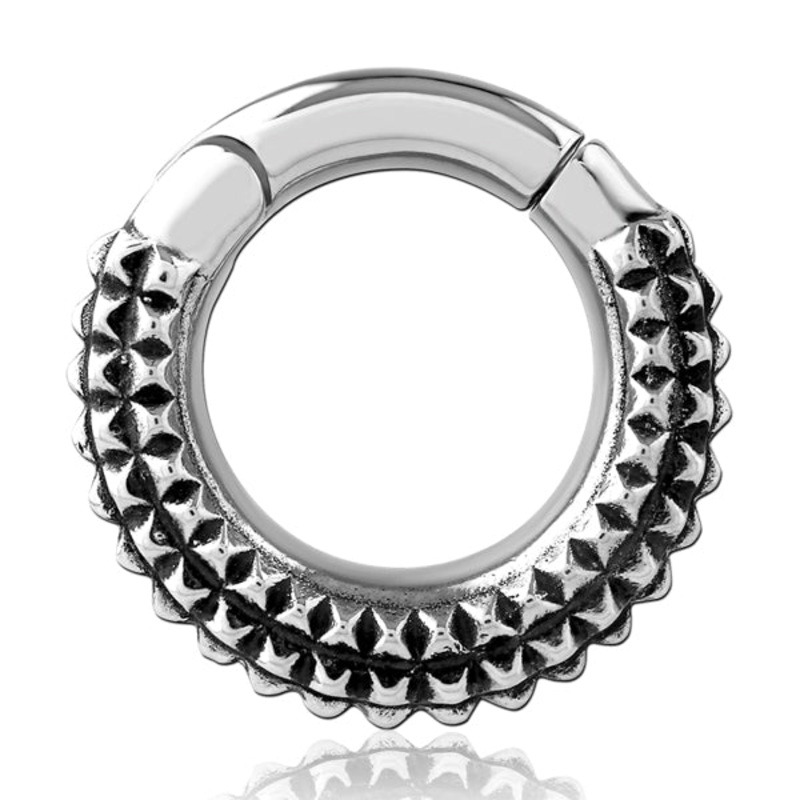 8g Grooved Stainless Hinged Rings 8 gauge – 1/2″ diameter (12mm) Stainless Steel Pair