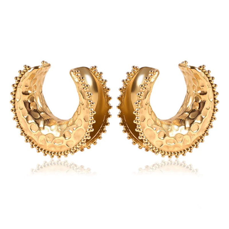 Beaded Gold Saddle Spreaders 1/2 inch (12mm) Gold Pair