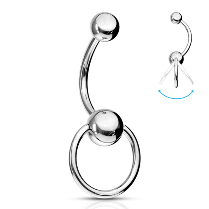 Belly Knocker Stainless Barbell 14g – 7/16″ long (11mm) Stainless Steel