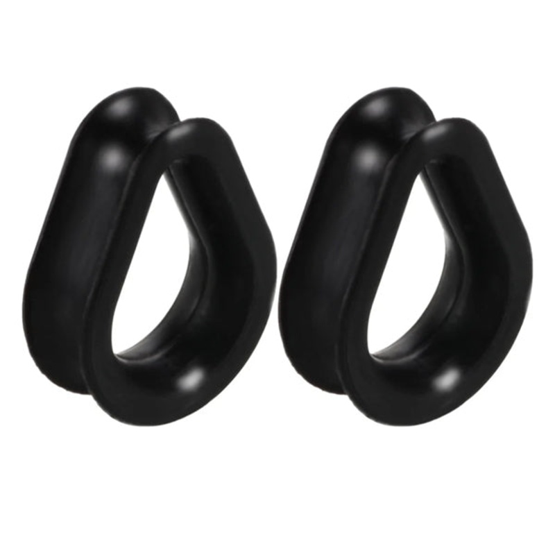 Black Teardrop Silicone Tunnels 0 gauge (8mm) Black Pair