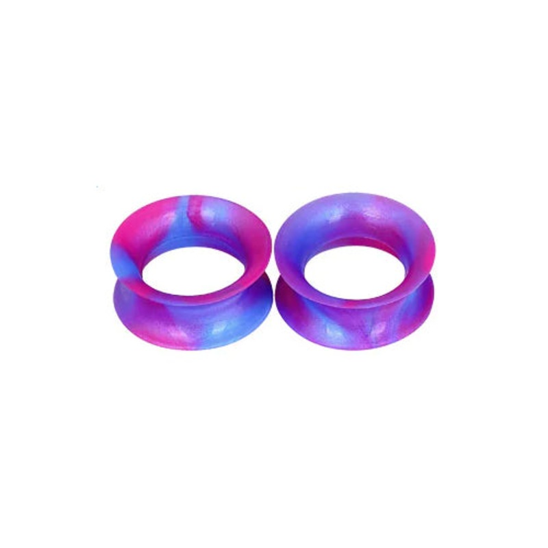 Pink/Purple Silicone Tunnels 0 gauge (8mm) Pink/Purple Pair