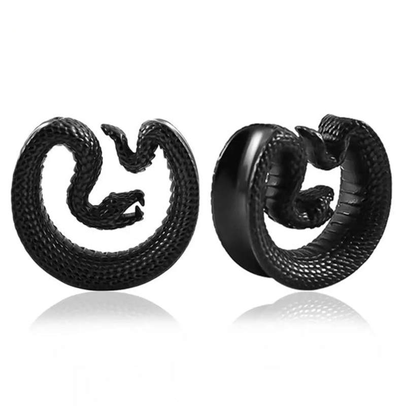 Snake Black Saddle Spreaders 1/2 inch (12mm) Black Pair