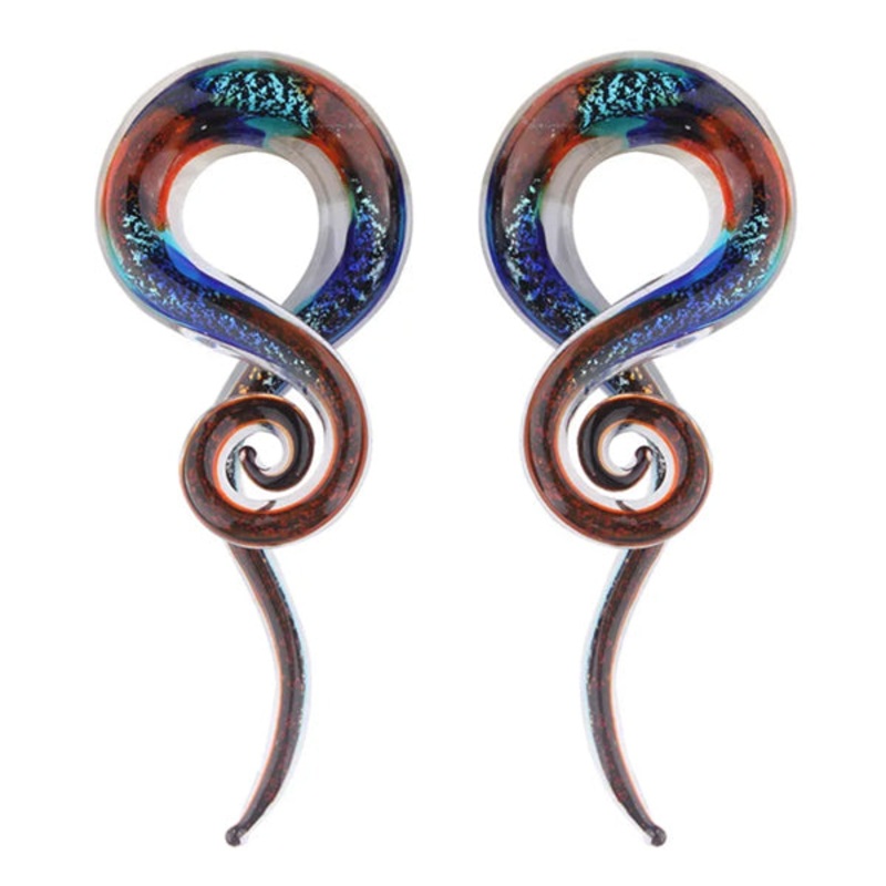 Alien Glitter Glass Tentacles 4 gauge (5mm) Alien