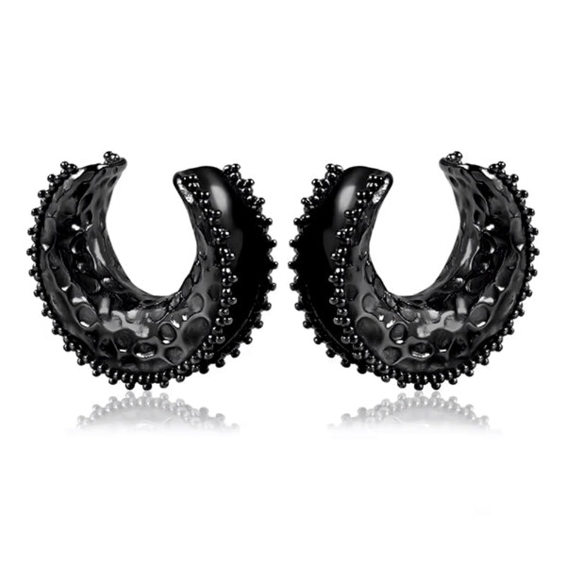 Beaded Black Saddle Spreaders 1/2 inch (12mm) Black Pair