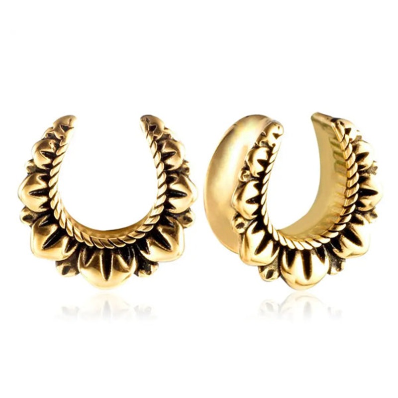 Petal Gold Saddle Spreaders 1/2 inch (12mm) Gold Pair