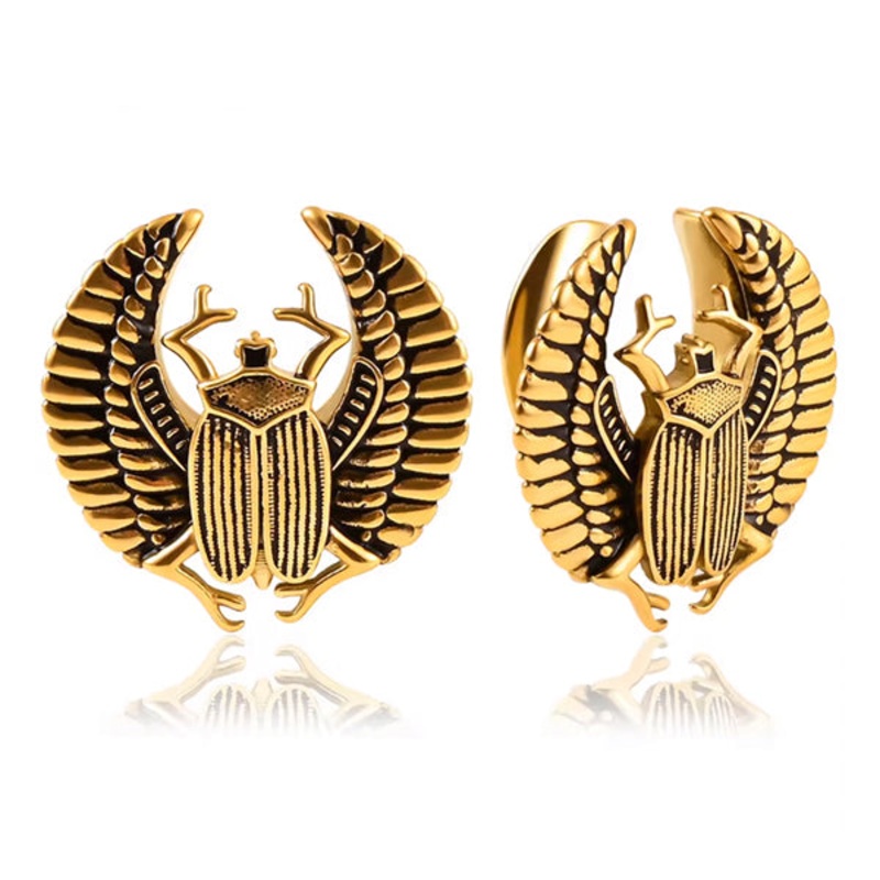 Scarab Gold Saddle Spreaders 1/2 inch (12mm) Gold Pair