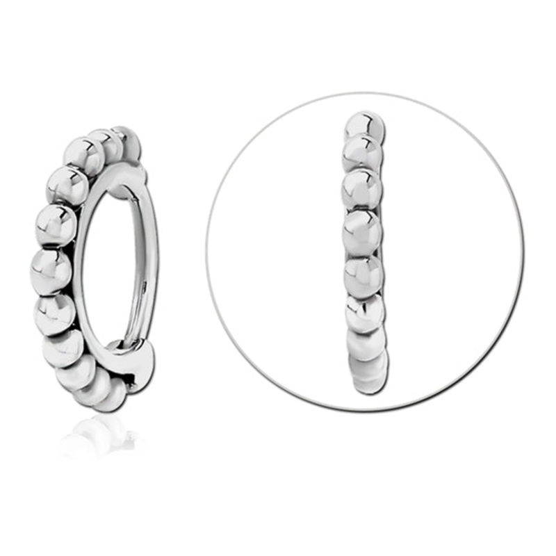 20g Stainless Beaded Nostril Clicker 20g – 9/32″ diameter (7mm) Stainless Steel