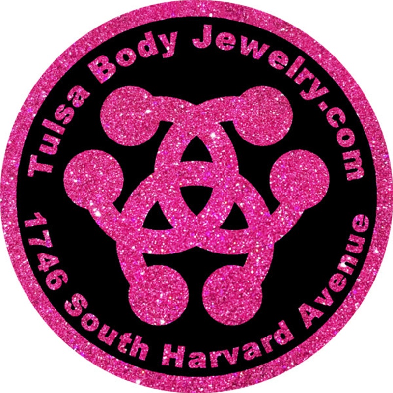 3″ TBJ Glitter Sticker Hot Pink