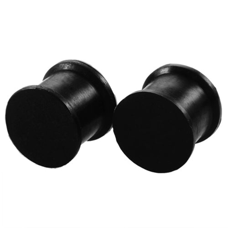 Black Silicone Plugs 8 gauge (3mm) Black Pair